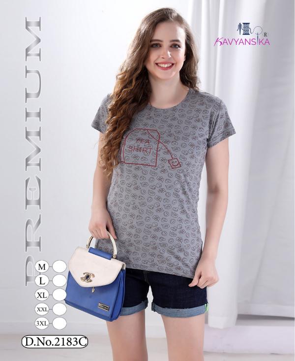 Kavyansika 2183 Fancy Hosiery Cotton Printed T shirt